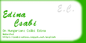edina csabi business card